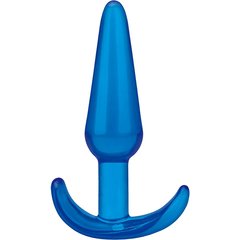  Голубая анальная пробка Slim Tapered Butt Plug 10,8 см 