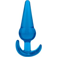  Голубая анальная пробка конической формы Medium Tapered Butt Plug 12,7 см 