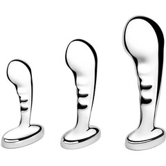  Набор из 3 стальных стимуляторов простаты Stainless Steel P-spot Training Set 