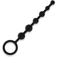  Черные силиконовые анальные бусы Silicone Anal Beads 21 см 