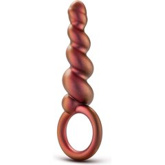  Коричневый анальный стимулятор Spiral Loop Copper Anal Plug 13,3 см 