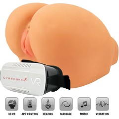  Реалистичная вагина с вибрацией, нагревом и шлемом виртуальной реальности CyberSkin Twerking Butt Cl 