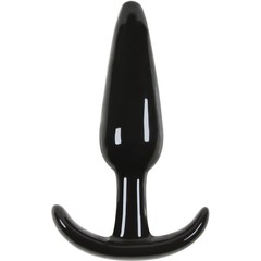  Гладкая черная анальная пробка Jelly Rancher T-Plug Smooth 10,9 см 