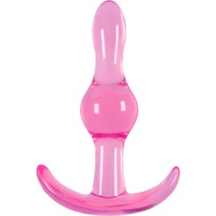  Розовая анальная пробка Jelly Rancher T-Plug Wave 9,7 см 