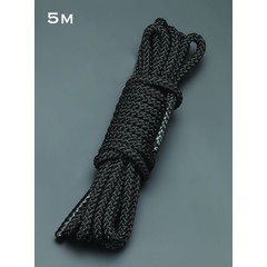  Черная шелковистая веревка для связывания 5 м 