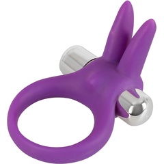  Фиолетовое эрекционное кольцо с вибрацией Smile Rabbit 
