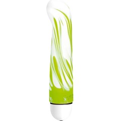 Бело-зелёный вибратор Flick-Flac Comfort 17,8 см 