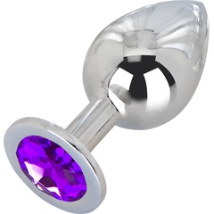  Большой плаг из стали с фиолетовым кристаллом Violet Dream 9,5 см 