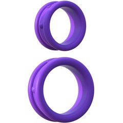  Набор из двух фиолетовых эрекцонных колец Max Width Silicone Rings 