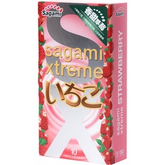  Презервативы Sagami Xtreme Strawberry c ароматом клубники 10 шт 