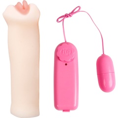  Вибрирующий мастурбатор-вагина с нежными губками Lily 18 см 