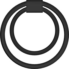  Черное двойное эрекционное кольцо 