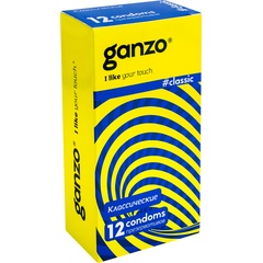  Классические презервативы с обильной смазкой Ganzo Classic 12 шт 