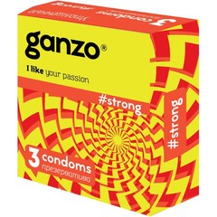  Особо прочные презервативы с утолщёнными стенками Ganzo Strong 3 шт 