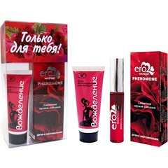  Подарочный набор для женщин: возбуждающий крем и духи с феромонами 