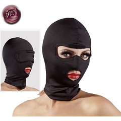  Черная маска с разрезами для глаз и лица 