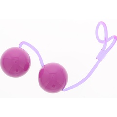  Фиолетовые вагинальные шарики на мягкой сцепке GOOD VIBES PERFECT BALLS 