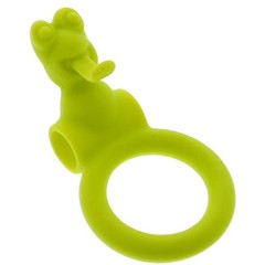  Зелёное эрекционное кольцо с вибрацией NEON FROGGY STYLE VIBRATING RING 