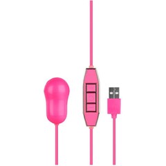 Розовый вибростимулятор с питанием от USB LET US-B 10 RHYTHMS BULLET LARGE PINK 