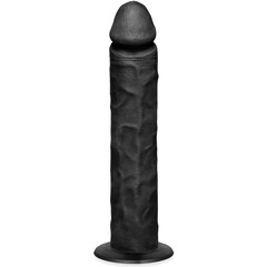  Черный фаллоимитатор на присоске 27 см 