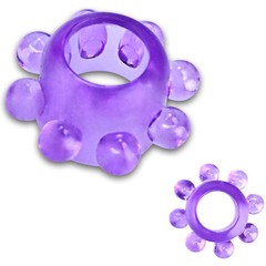  Тянущееся фиолетовое кольцо с массажными шариками 