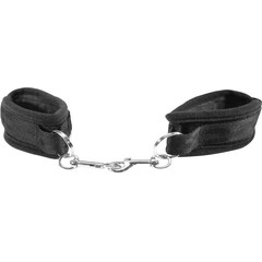  Чёрные наручники с карабинами Beginners Handcuffs 