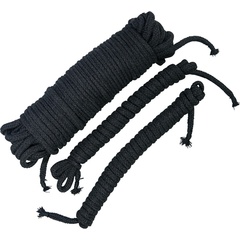  Чёрные хлопковые верёвки для бондажа 