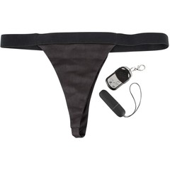  Чёрные вибротрусики Vibrating Panties с пультом управления 