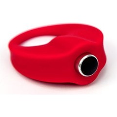  Красное эрекционное кольцо с вибрацией TLC CaliberVibrating Silicone Cock Ring 