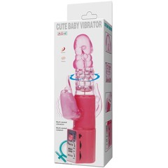  Розовый хай-тек вибратор Cute Baby Pink 24 см 