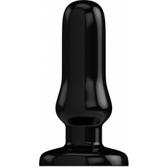  Чёрный анальный стимулятор Bottom Line 4 Model 6 rubber Black 15,5 см 