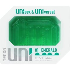  Зеленый мастурбатор-стимулятор Tenga Uni Emerald 