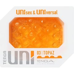  Оранжевый мастурбатор-стимулятор Tenga Uni Topaz 