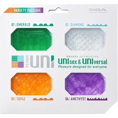  Набор из 4 мастурбаторов-стимуляторов Tenga Uni Variety Pack 