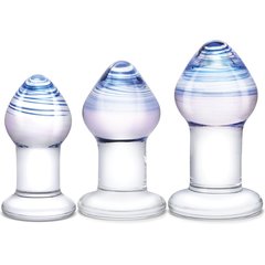  Набор из 3 стеклянных анальных пробок Pleasure Droplets Plug Set 