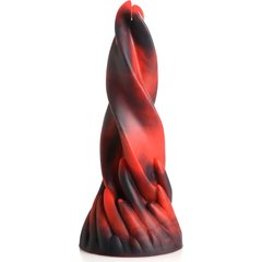  Красно-черный фантазийный фаллоимитатор Hell Kiss Twisted Tongues Silicone Dildo 18,8 см 