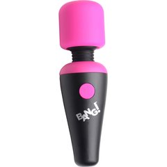  Розово-черный мини-вибромассажер 10X Vibrating Mini Silicone Wand 