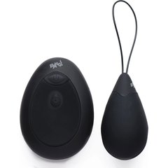  Черное виброяйцо с пультом ДУ 10X Silicone Vibrating Egg 