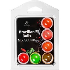  Набор из 6 шариков с ароматизированными массажными маслами Brazilian Balls 