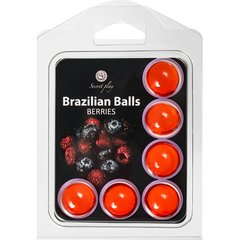  Набор из 6 шариков с массажным маслом Brazilian Balls с ароматом ягод 