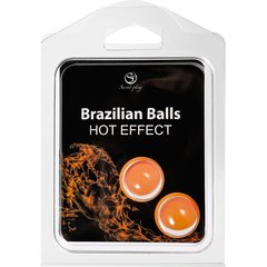  Набор из 2 шариков с массажным маслом Brazilian Balls с разогревающим эффектом 