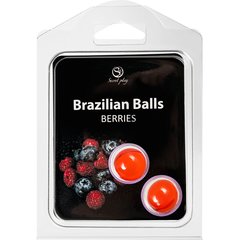  Набор из 2 шариков с массажным маслом Brazilian Balls с ароматом ягод 