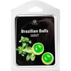  Набор из 2 шариков с массажным маслом Brazilian Balls с ароматом мяты 