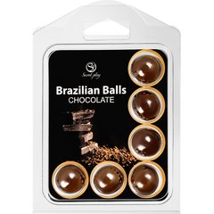  Набор из 6 шариков с массажным маслом Brazilian Balls с ароматом шоколада 