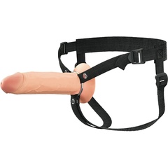  Полый страпон на ремнях 8’’ Hollow Silicone Strap-on 