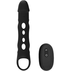  Черная насадка-удлинитель Vibrating Extender With Remote с вибрацией 