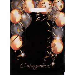  Пакет с вырубной ручкой и принтом в виде шариков (30х40 см) 