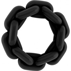  Чёрное эрекционное кольцо SONO №4 