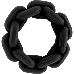  Чёрное эрекционное кольцо SONO №6 