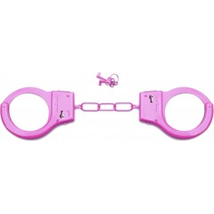  Розовые металлические наручники SHOTS TOYS Pink 